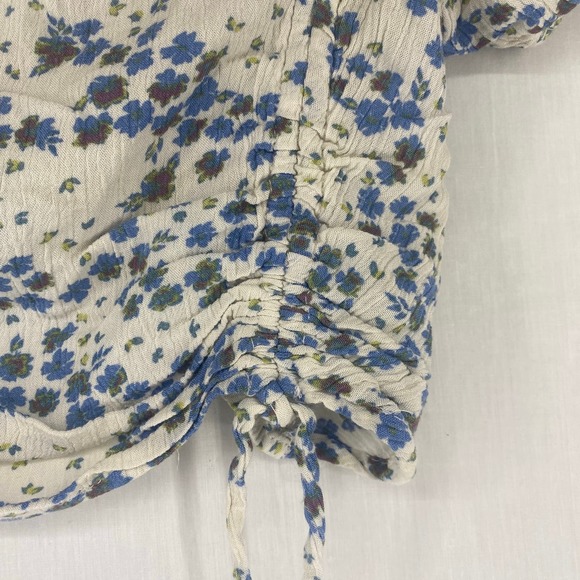 Wild Moss Cluster Ditsy Cinch Top womens sz Large - Picture 4 of 7